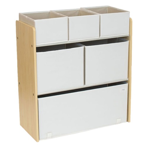 3 Sprouts Regał Pojemnik na Zabawki 6 szt. Cream-1.jpg