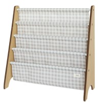 Stojak na Książki Recycled Gingham Beige | 3 Sprouts 