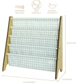 stojak-na-ksiazki-3Sprouts-Gingham-Beige-wymiary.jpg