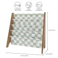 Stojak na Książki Recycled Checkerboard Green | 3 Sprouts