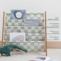 Stojak na Książki Recycled Checkerboard Green | 3 Sprouts