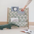 Stojak na Książki Recycled Checkerboard Green | 3 Sprouts