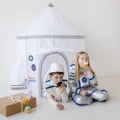 3 Sprouts Rakieta Kosmiczna White - biały namiot dla dzieci z siateczkowymi oknami, model ITNRKT